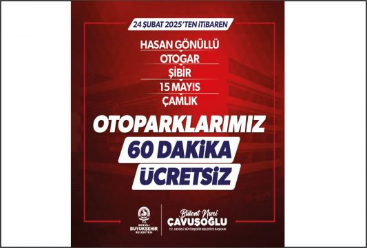Denizli Büyükşehir Belediyesi’nden Yeni Otopark Uygulaması
