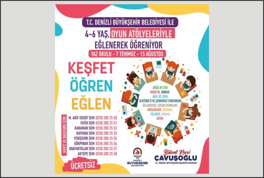 Büyükşehir’den Miniklere Oyun Atölyeleri İle Dolu Yaz Okulu